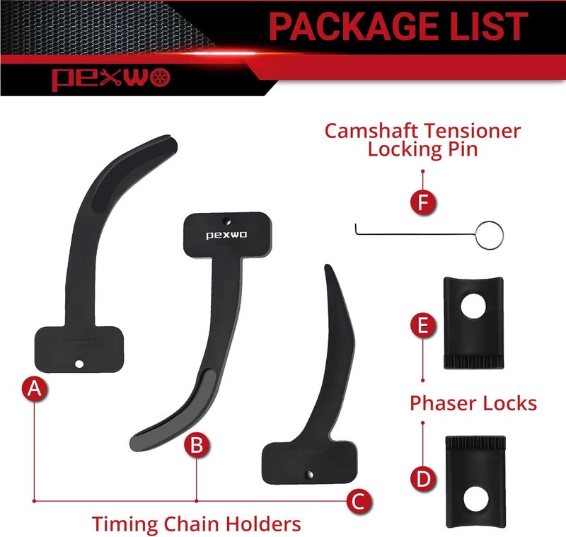 pexwo 3.6 Pentastar Timing Tool Kit, Camshaft Holding Tools Compatible with 2011 to 2019 Chrysler Dodge Jeep Ram Replace 10200A 10202 10369A - Image 2